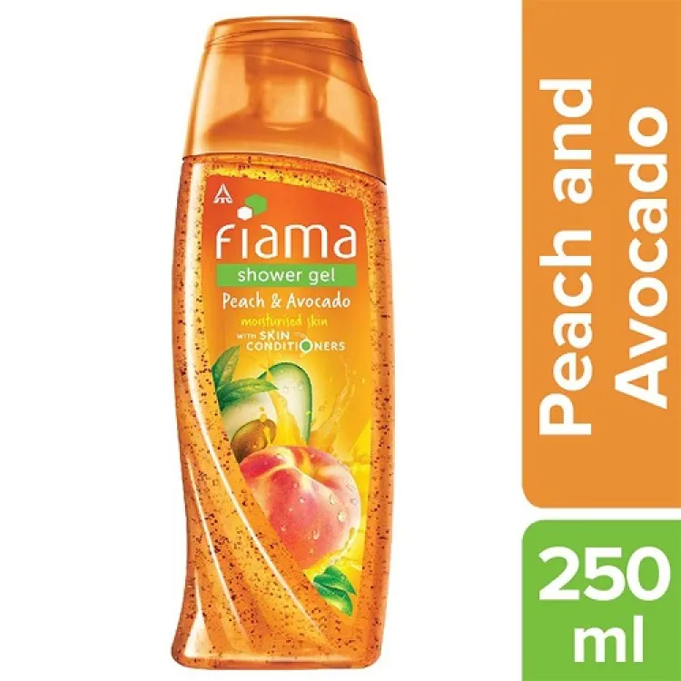 Fiama Shower Gel Peach & Avocado Body Wash with Skin Conditioners for Soft Moisturised Skin 250ml Bottle (Made in India)