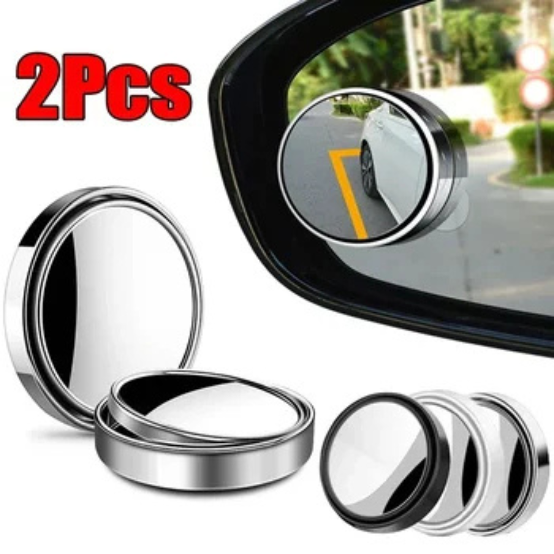 2 PCS 360 Degree Adjustable Blind Spot Mirror For Car  Bike